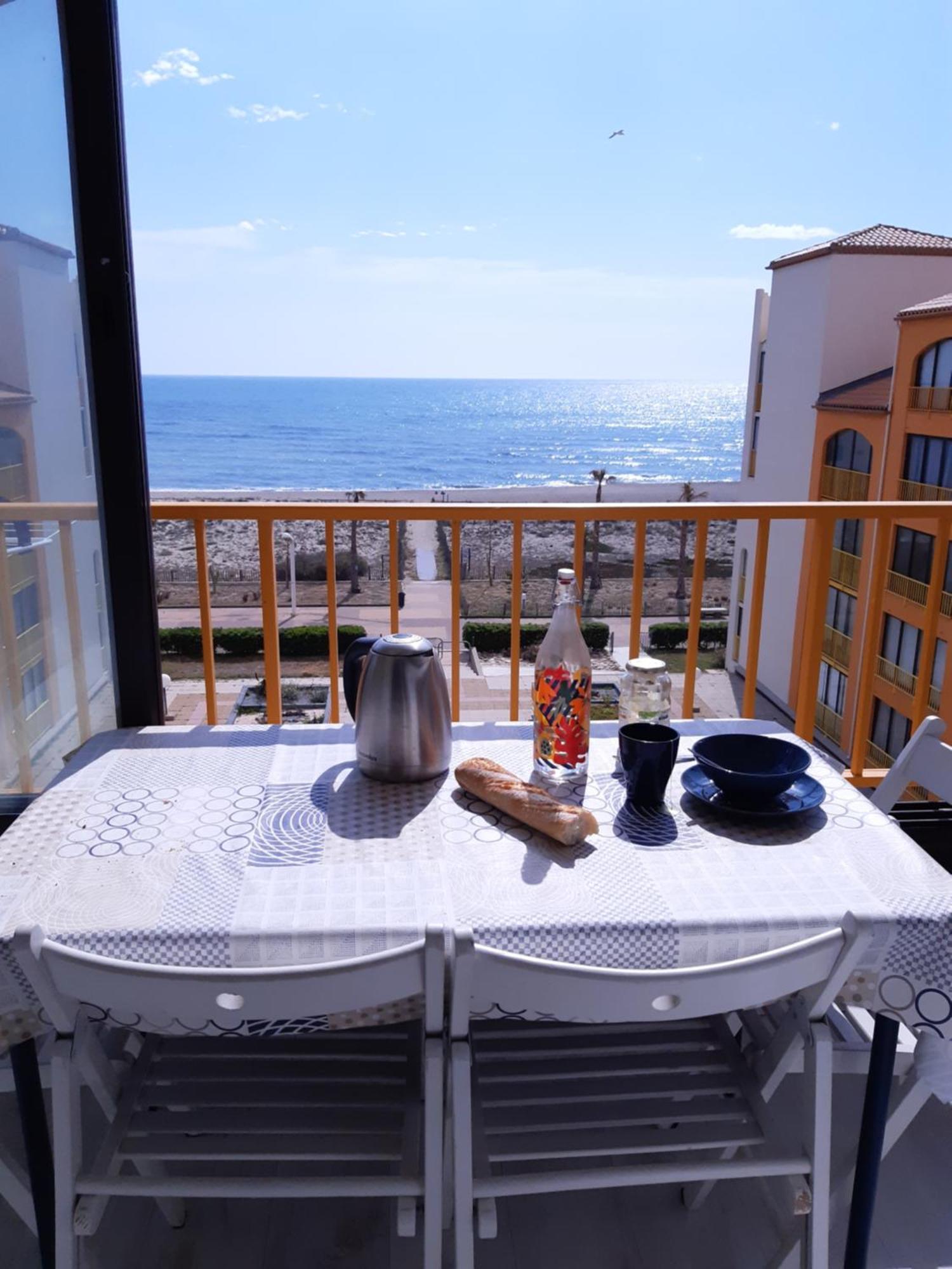Bella Vista ,Acces Direct Plage, Front De Mer, Vue Mer Panoramique Le Barcarès Kültér fotó